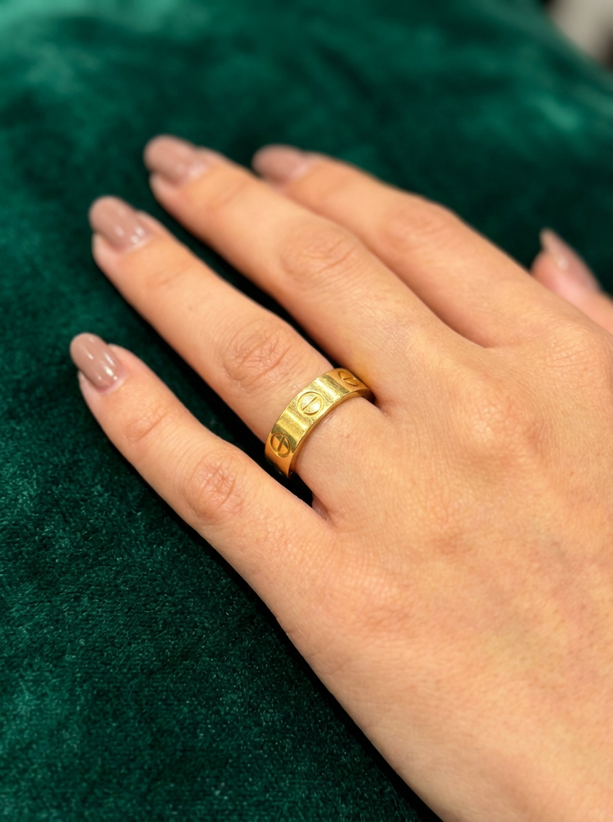 Cartier 18K Yellow Gold Love Wedding Band Size 55 / 5.5