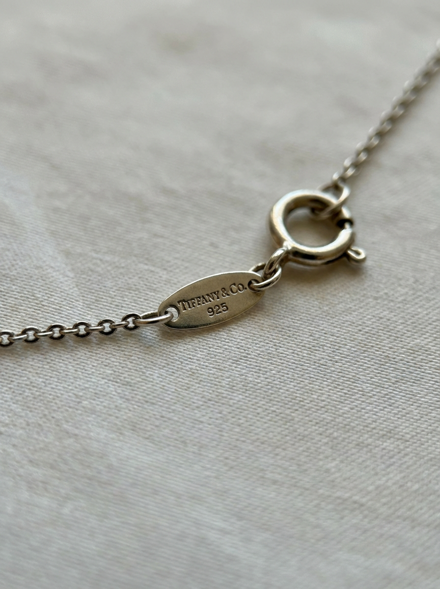 Tiffany & Co. Elsa Peretti Sterling Silver Bean Design Pendant Necklace (9mm)