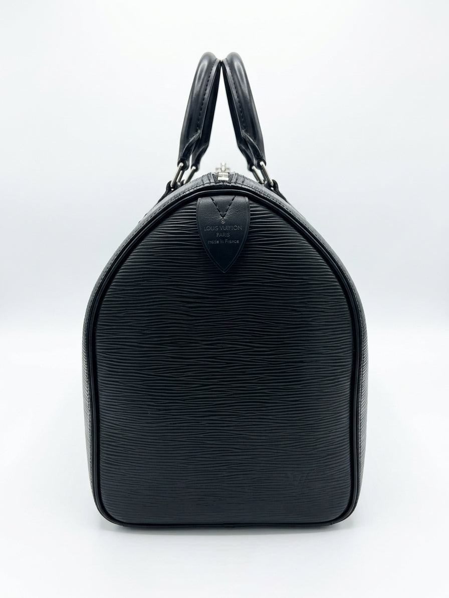 Louis Vuitton Speedy 30 in Noir Epi Leather