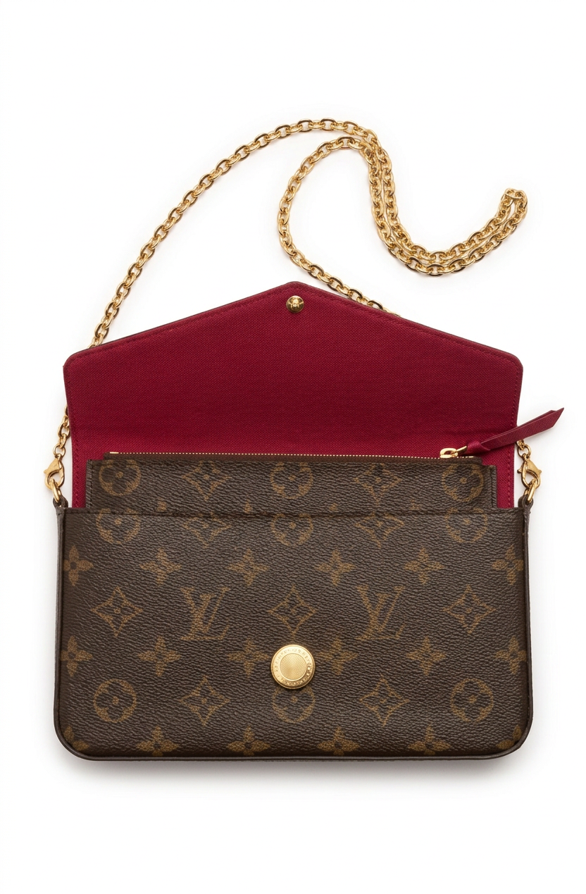 Louis Vuitton Monogram Pochette Félicie Chain Clutch