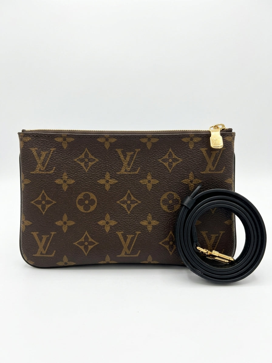 Louis Vuitton Double Zip Pochette Monogram Reverse Giant Crossbody