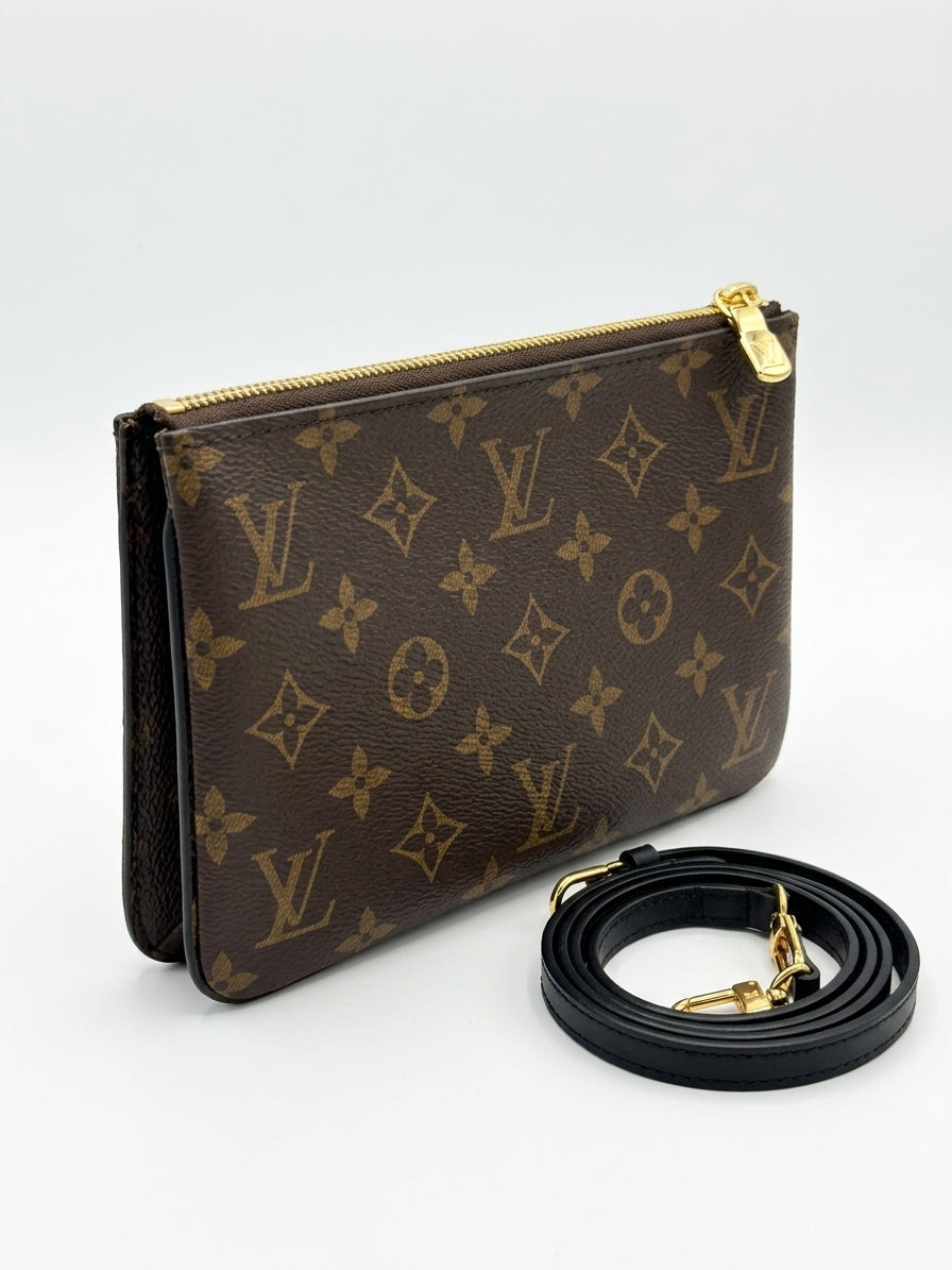 Louis Vuitton Double Zip Pochette Monogram Reverse Giant Crossbody