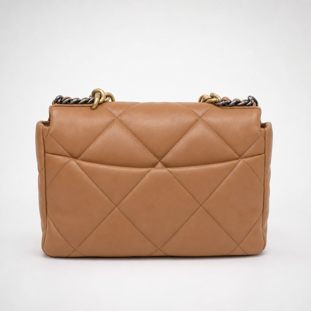 Chanel 19 Small Flap Bag in Caramel Lambskin with Mixed Hardware