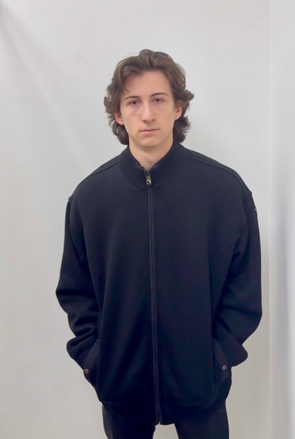 Paul and Shark Full Zip Wool Blend Cardigan Bomber