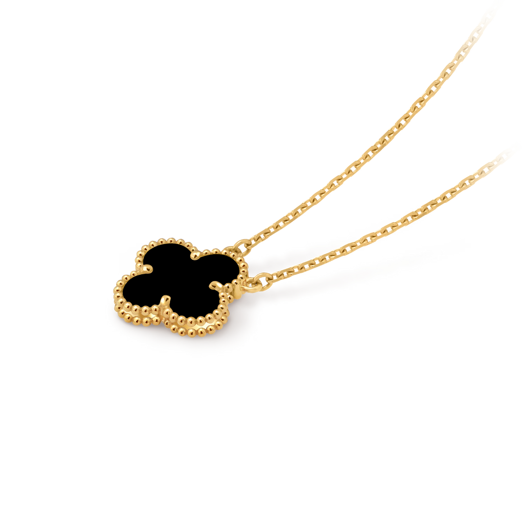 Van Cleef & Arpels Vintage Alhambra Pendant Necklace, 18K Yellow Gold & Black Onyx (VCARA45800)