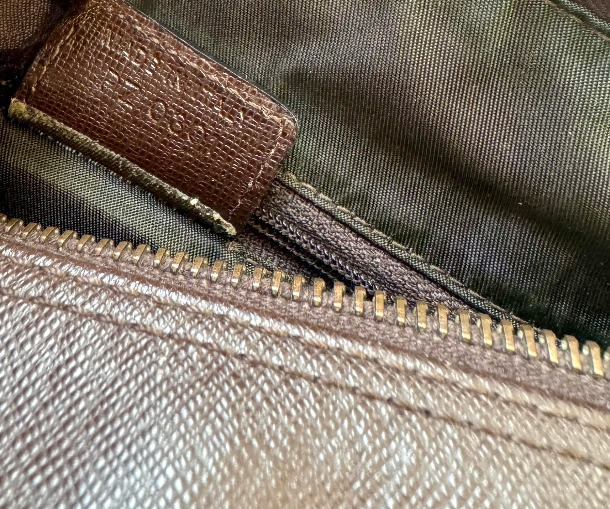 Christian Dior Brown Saffiano Leather Boston Bag