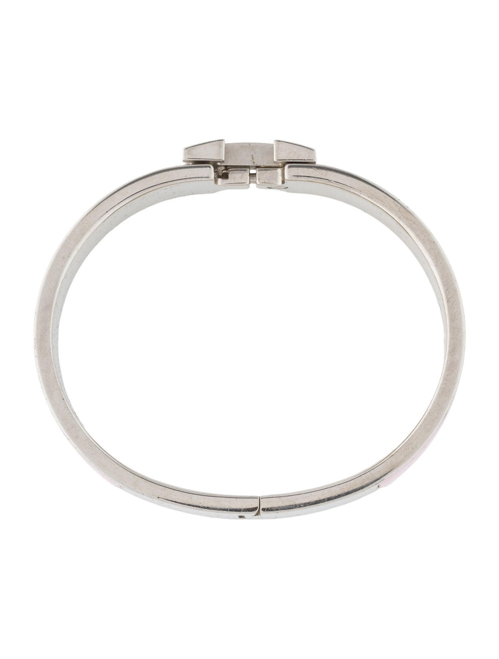 Hermès Pink Enamel Clic H Bangle Bracelet