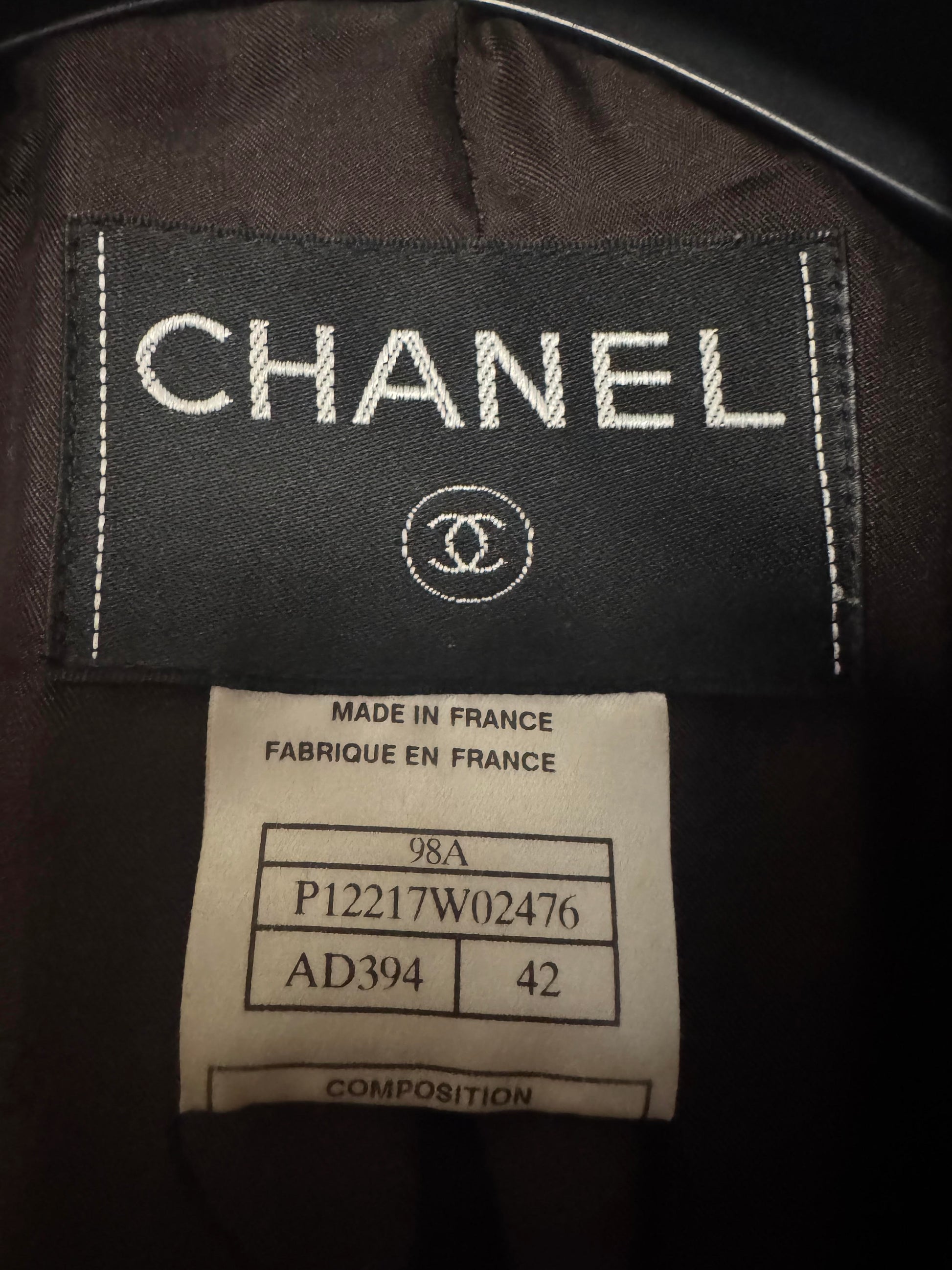 Chanel Brown Cashmere Button Front Jacket