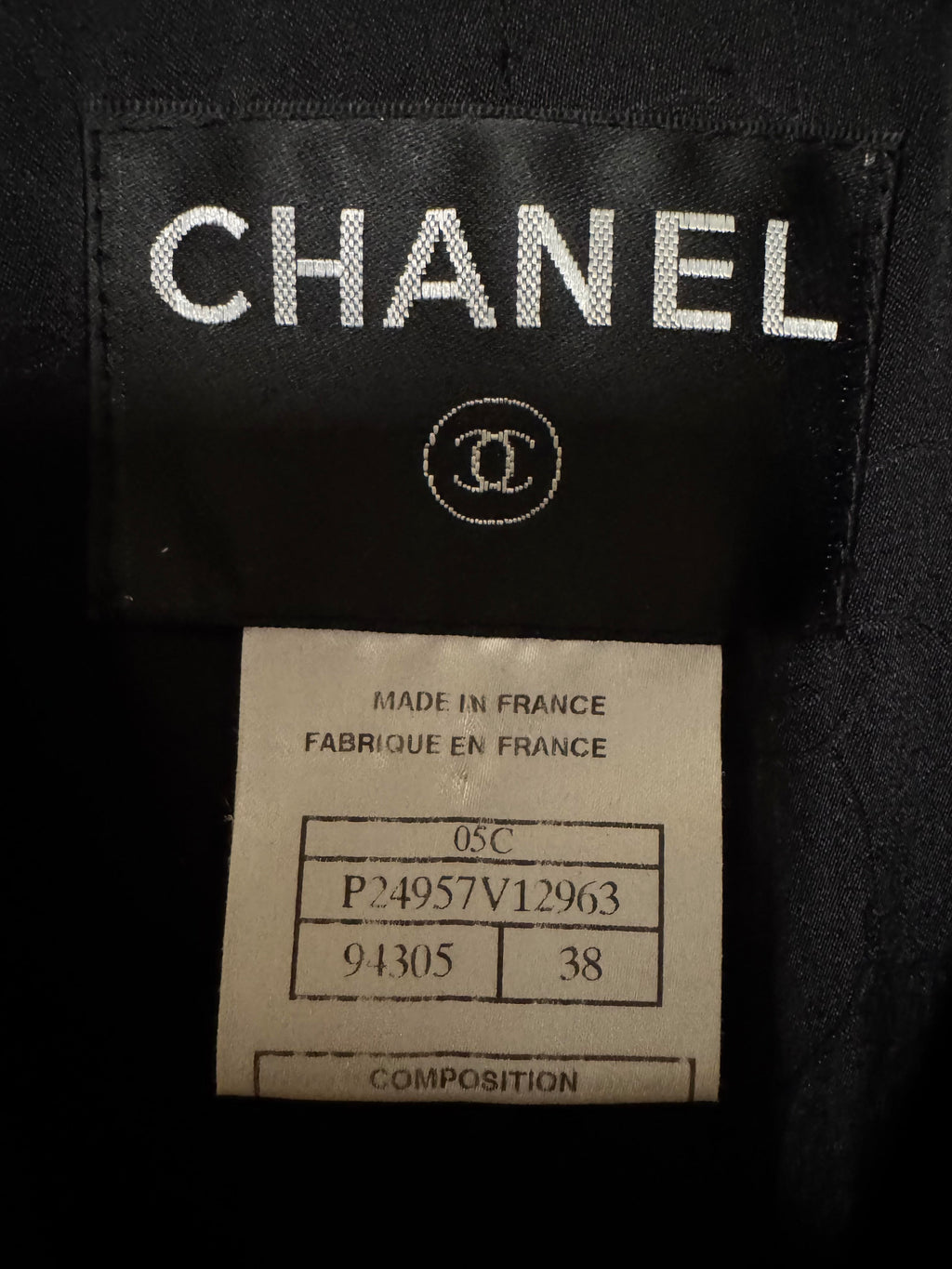 Chanel Black Wool Double Breasted Coat