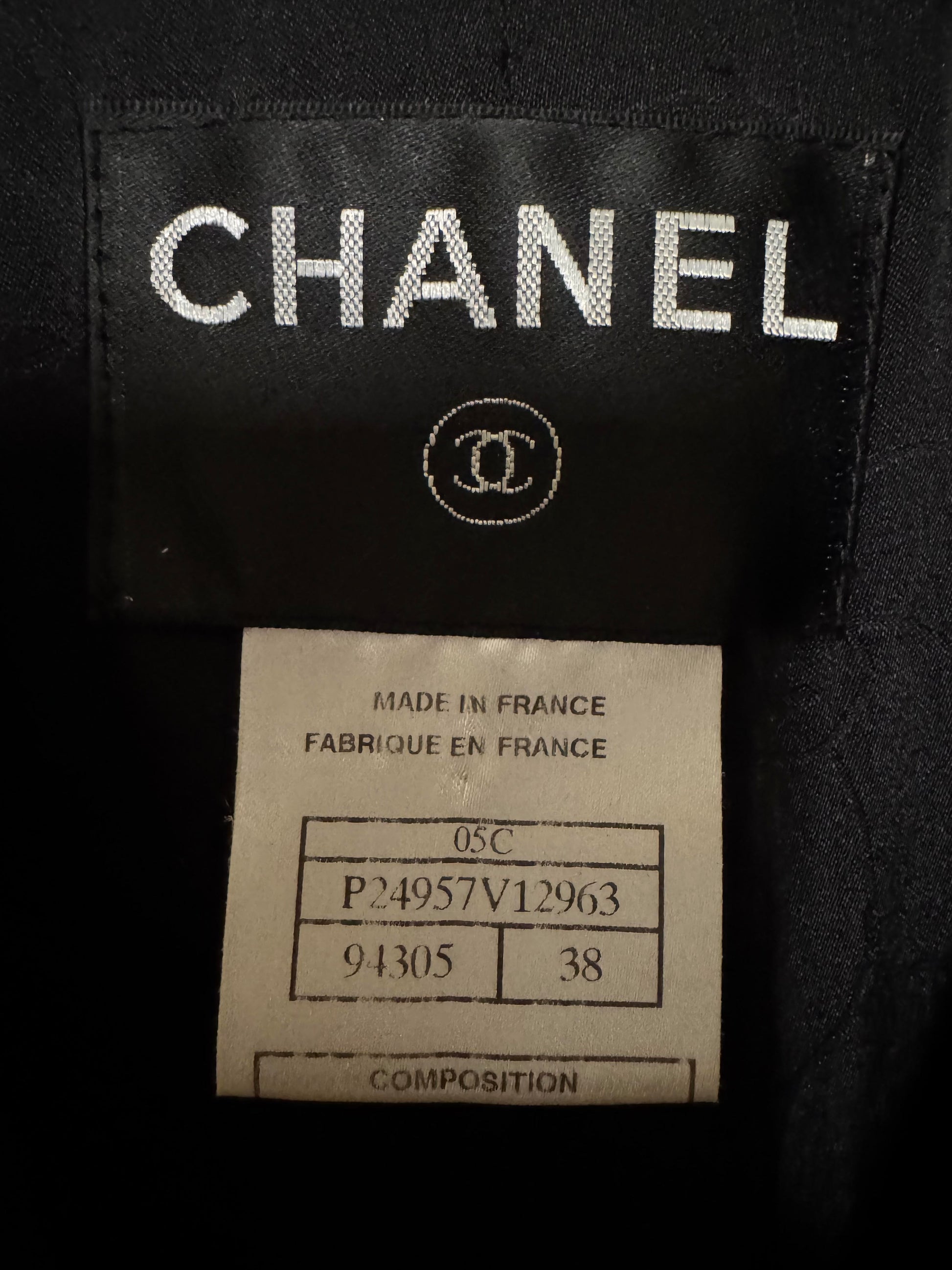Chanel Black Wool Double Breasted Coat