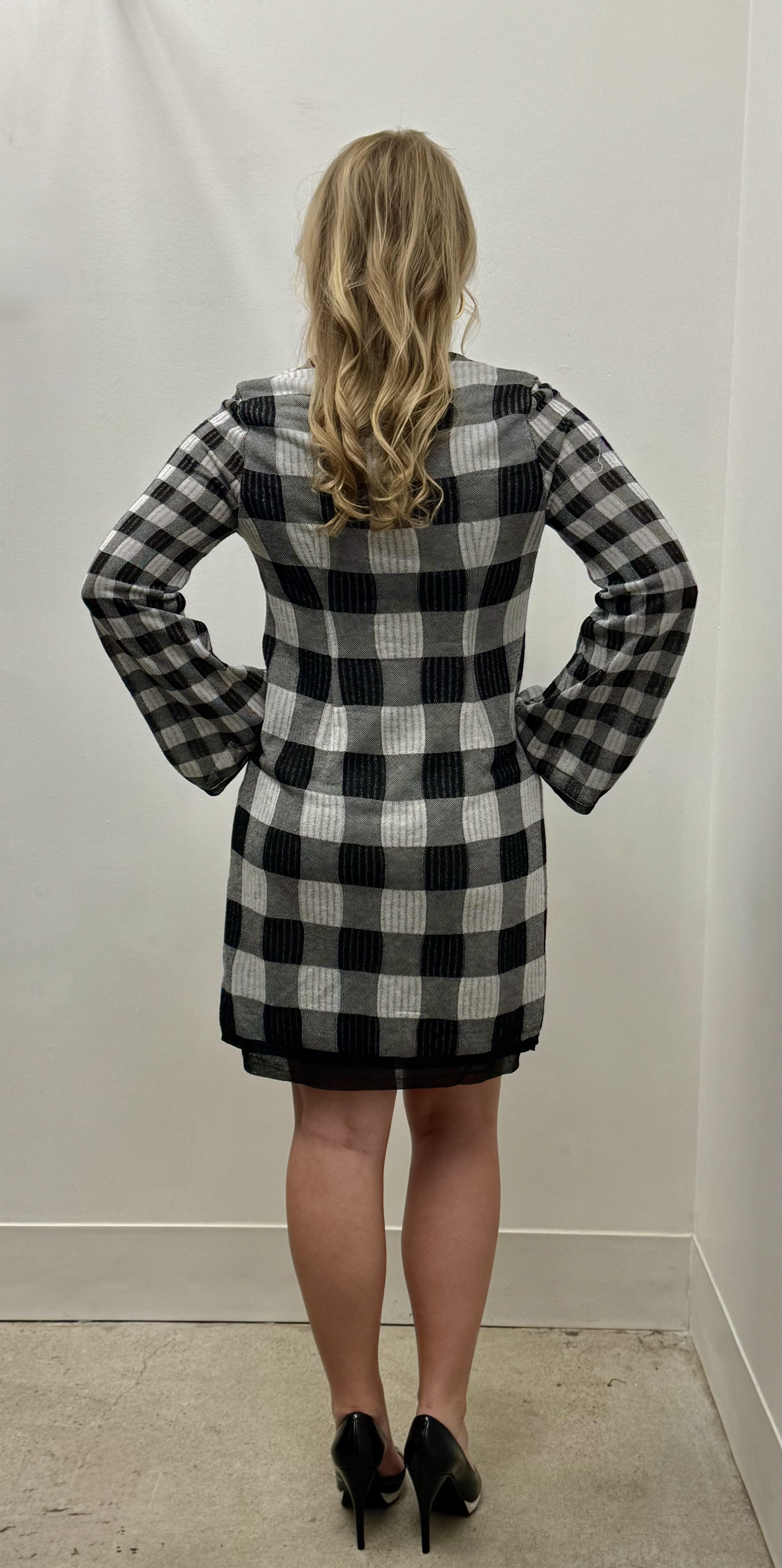 Alexander McQueen Checked Wool-Blend Shift Dress – Corner Luxe