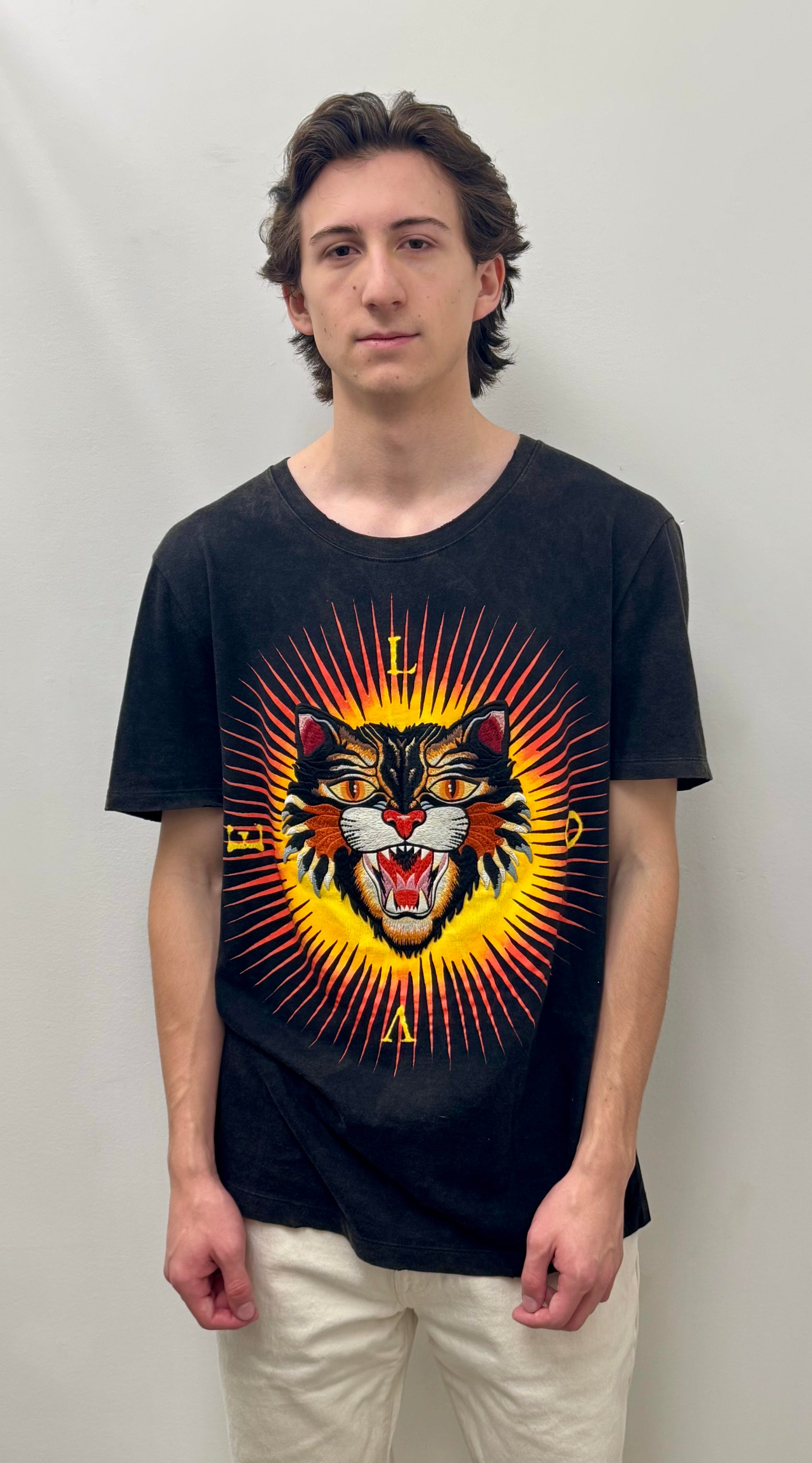 Gucci “Angry Cat” Modern Future Black Graphic T-Shirt
