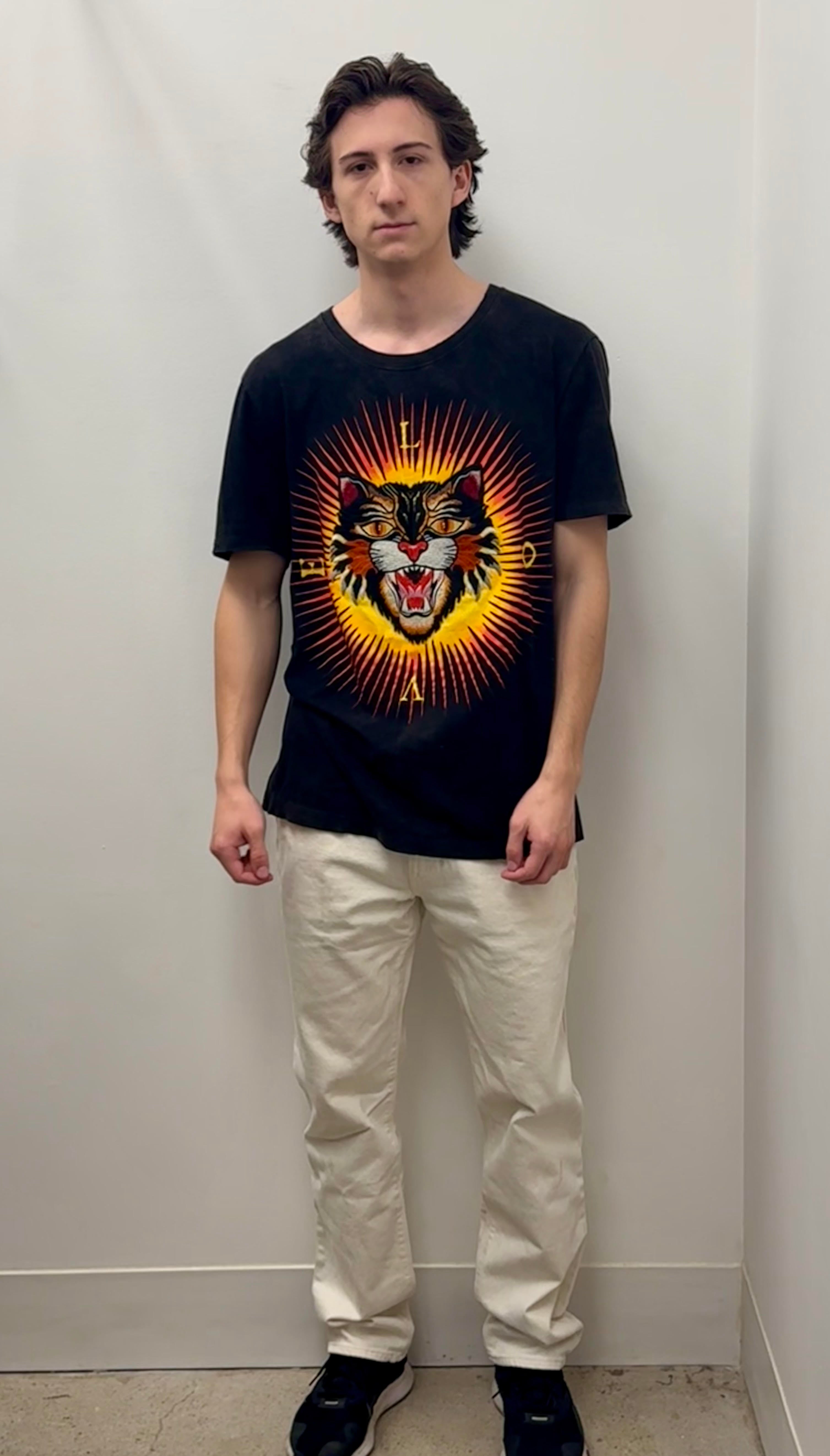 Gucci “Angry Cat” Modern Future Black Graphic T-Shirt – Corner